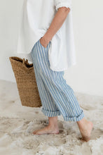 Load image into Gallery viewer, Kirra Linen Pants Blue Pinstripe
