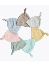 Load image into Gallery viewer, Topknot Cotton Stripe Baby Hat