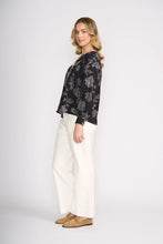 Load image into Gallery viewer, Foil Thread Tails Blouse Black Folklore
