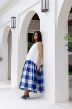Load image into Gallery viewer, High Tea Slip Dress Blue Gingham MegbyDesign
