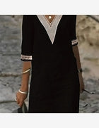 Load image into Gallery viewer, Two T&#39;s V Dress with lace
