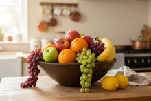 Load image into Gallery viewer, Wooden Bowl with brass fittings Large
