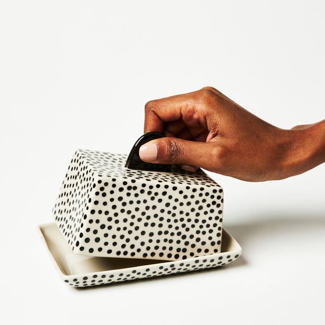 Butter Dish Chino Black Sprinkle