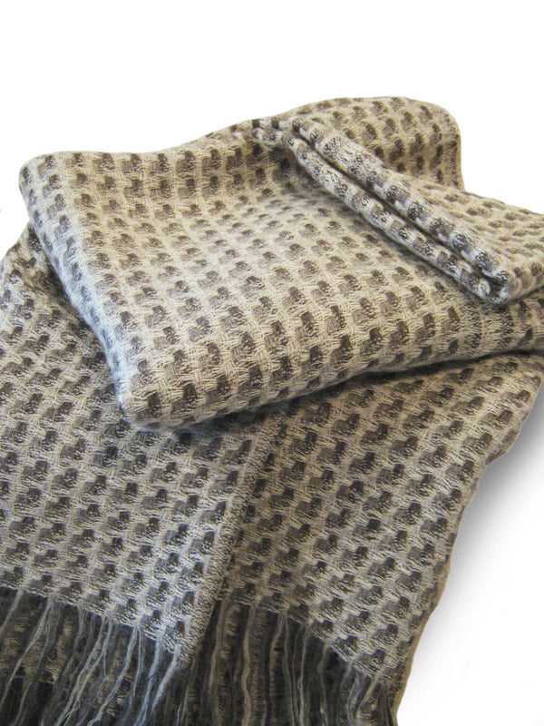 Woven Wool Throw Kauri Grey